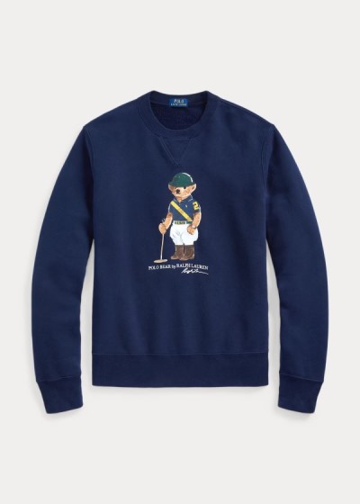 Sudaderas Polo Ralph Lauren Hombre Azul Marino - Riding Bear - YPATQ1208